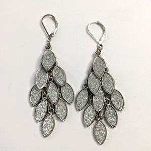 Chandelier Dangle Drop Earrings Silver Tone